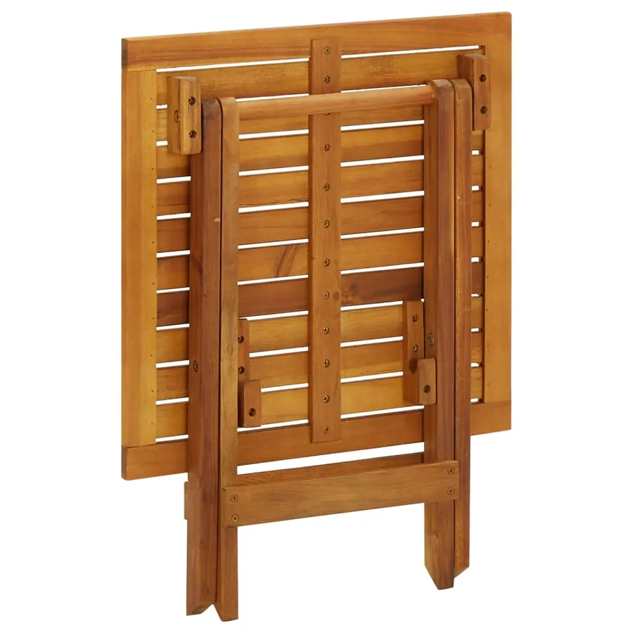 Table de bistro 46x46x47 cm Bois d'acacia massif - 5