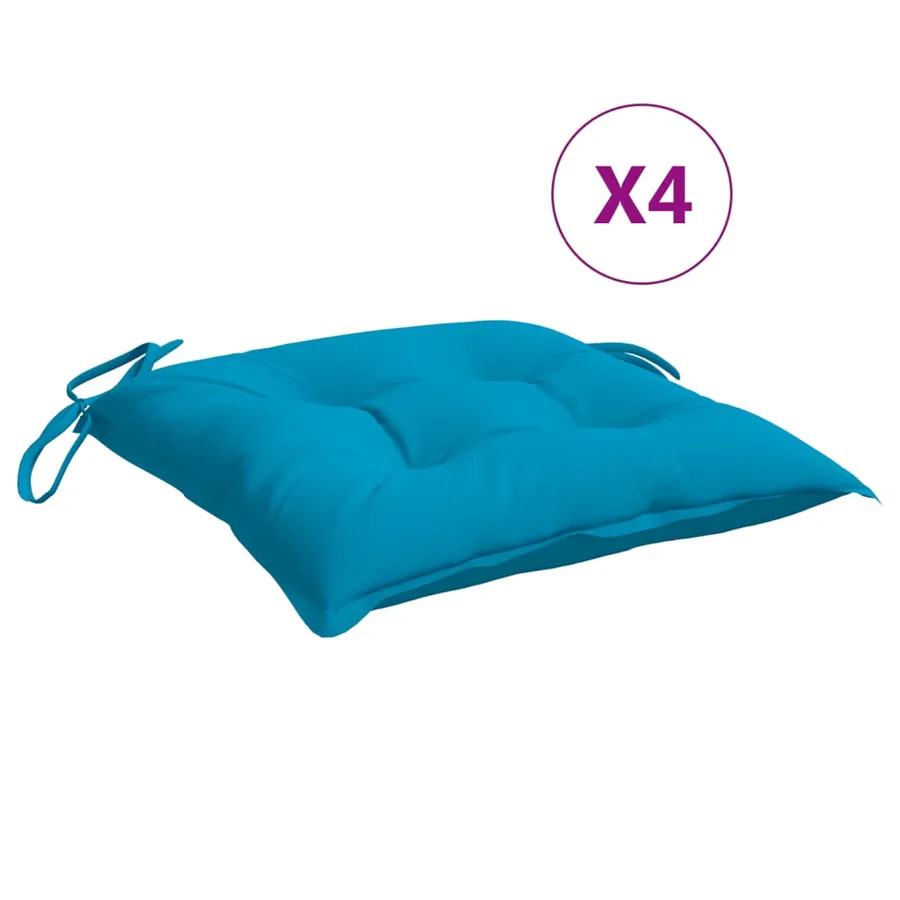 Coussins de palette lot de 4 bleu clair 50x50x7 cm tissu oxford - 2