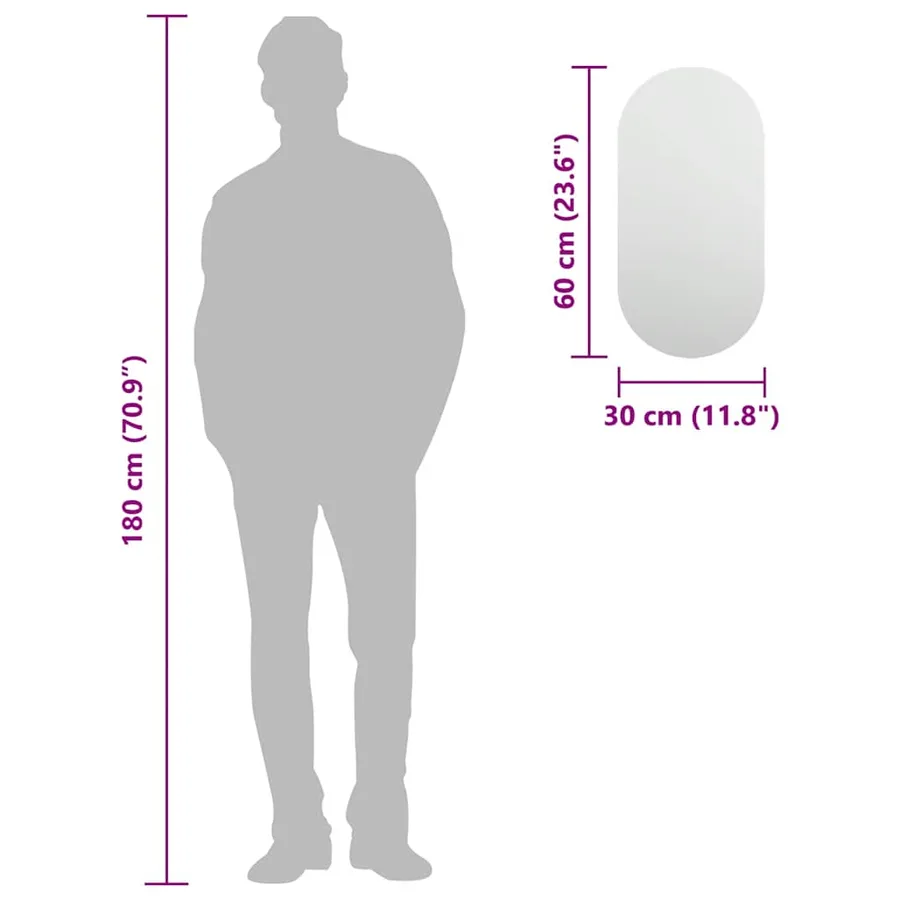 Miroir 60x30 cm Verre - 7
