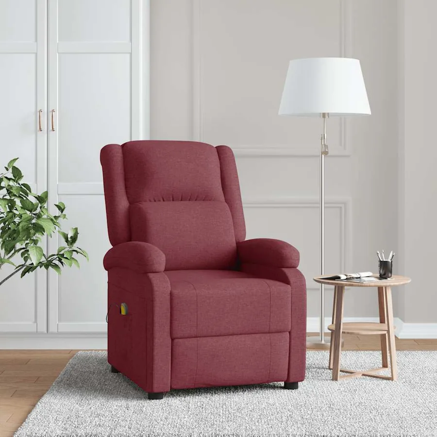 Fauteuil de massage Rouge bordeaux Tissu - 2