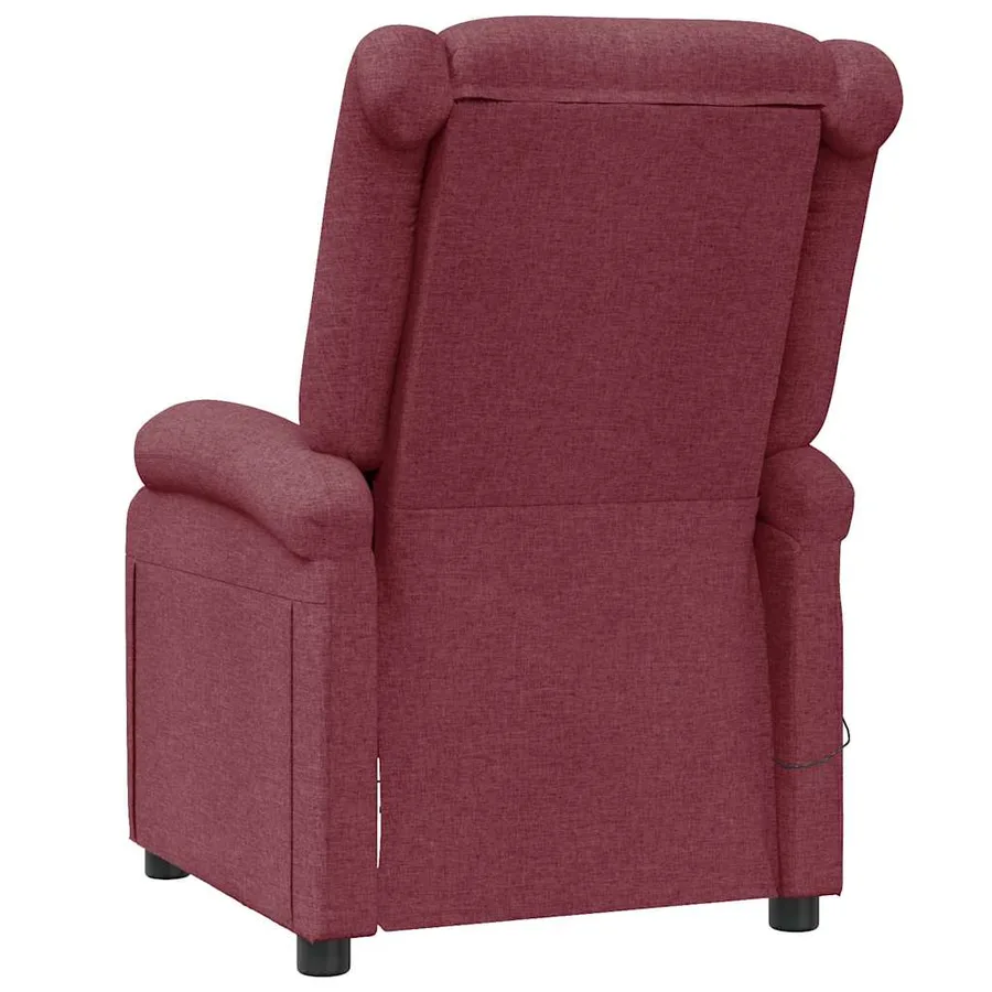 Fauteuil de massage Rouge bordeaux Tissu - 6