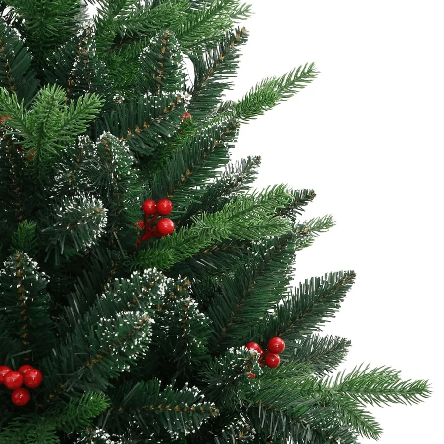 Sapin de Noël artificiel à charnières avec baies rouges 180 cm - 5
