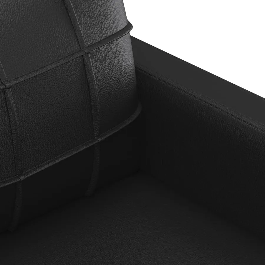 Ensemble de canapés 2 pcs avec coussins Noir Similicuir - 5