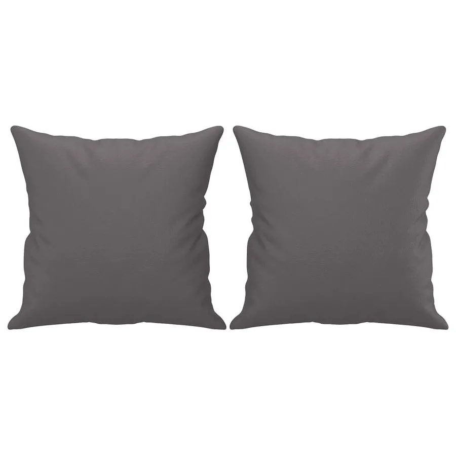 Canapé 2 places avec oreillers décoratifs gris 140cm similicuir - 5