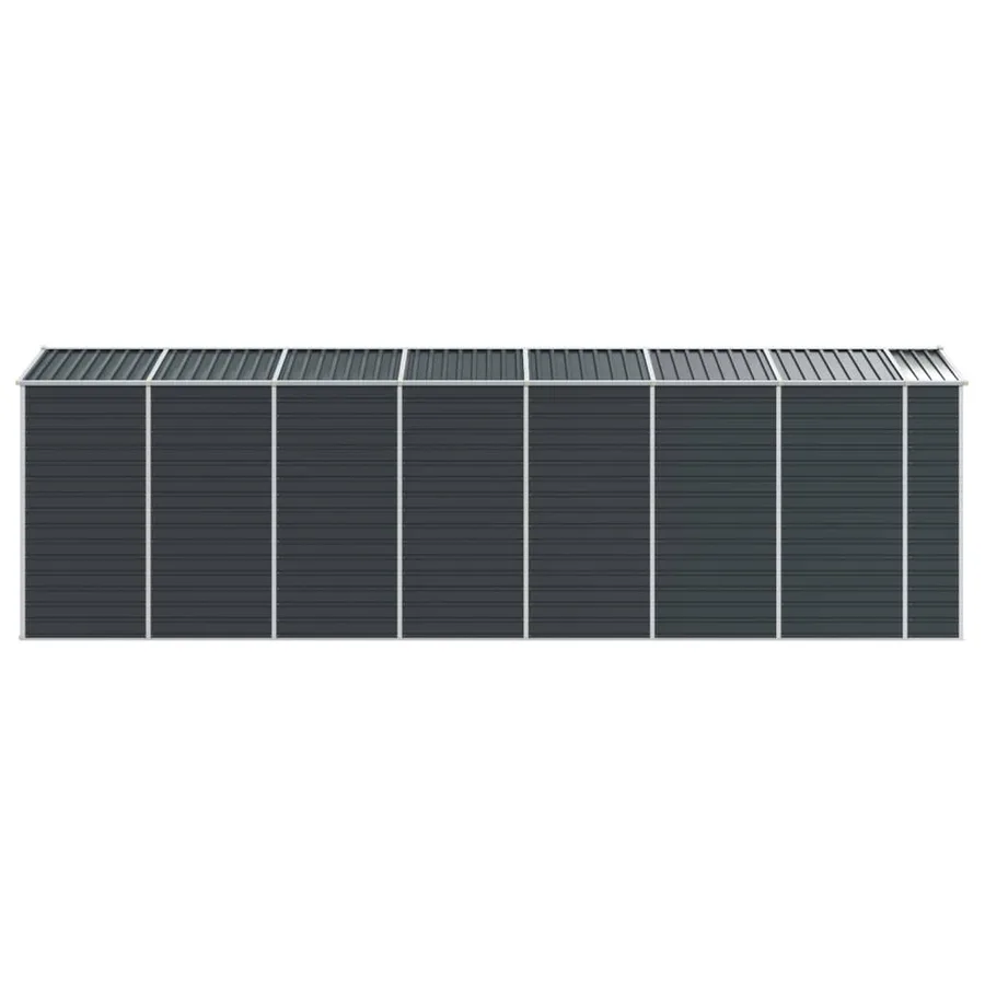 Abri de jardin anthracite 191x640x198 cm acier galvanisé - 6