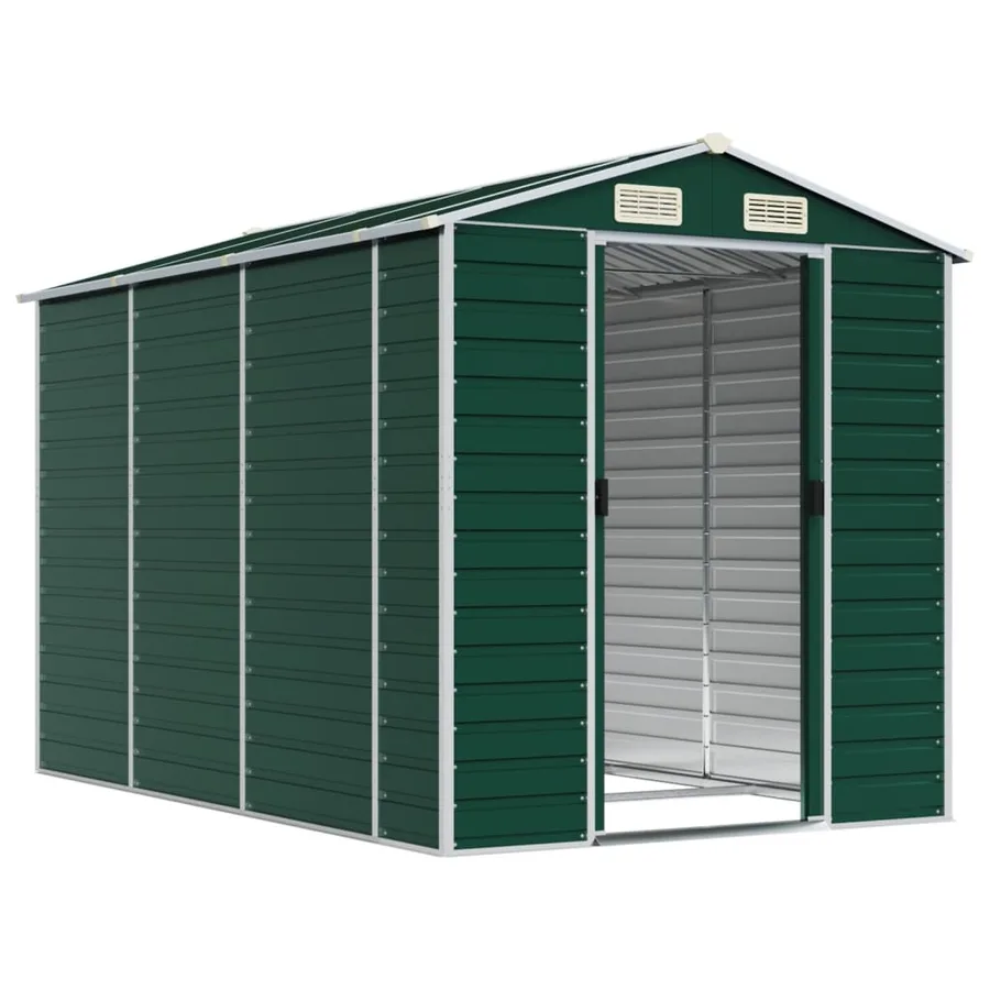 Abri de jardin Vert 191 x 300 x 198 cm Acier galvanisé - 3