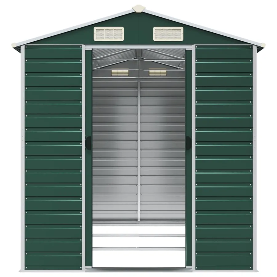 Abri de jardin Vert 191 x 300 x 198 cm Acier galvanisé - 5