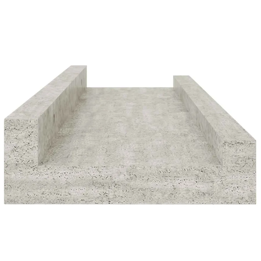 Étagères murales 4 pcs Gris béton 40x9x3 cm - 7