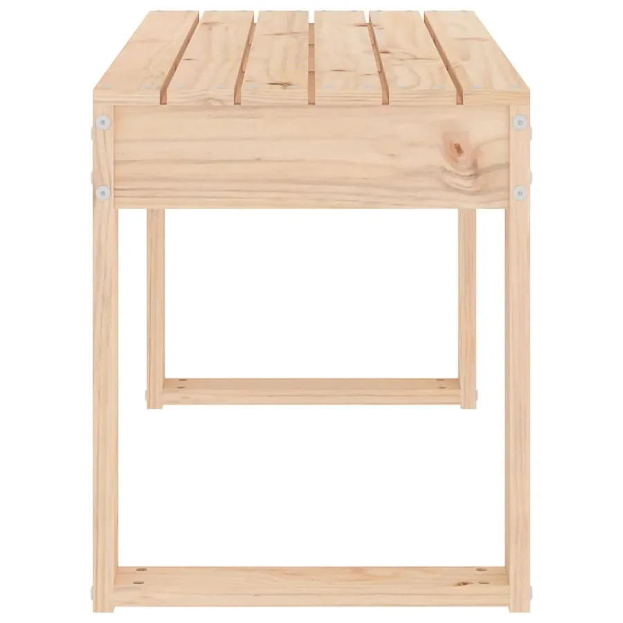 Banc de jardin 80x38x45 cm bois massif de pin - 4