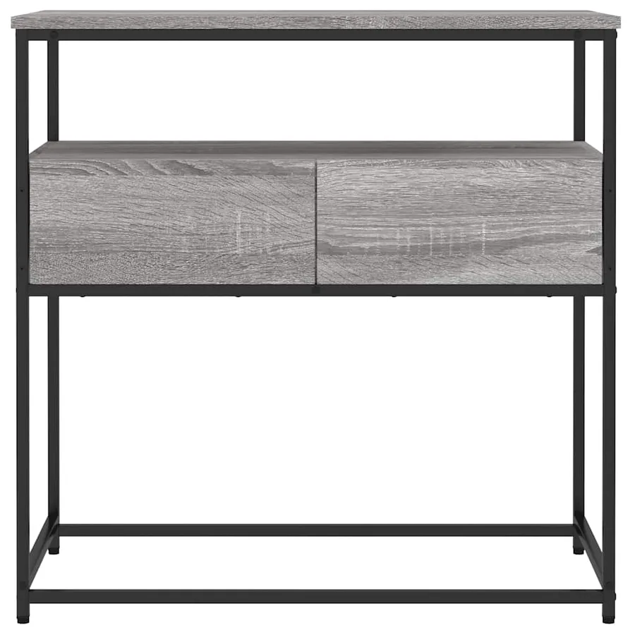 Table console sonoma gris 75x40x75 cm bois d'ingénierie - 6