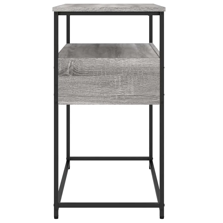 Table console sonoma gris 75x40x75 cm bois d'ingénierie - 7