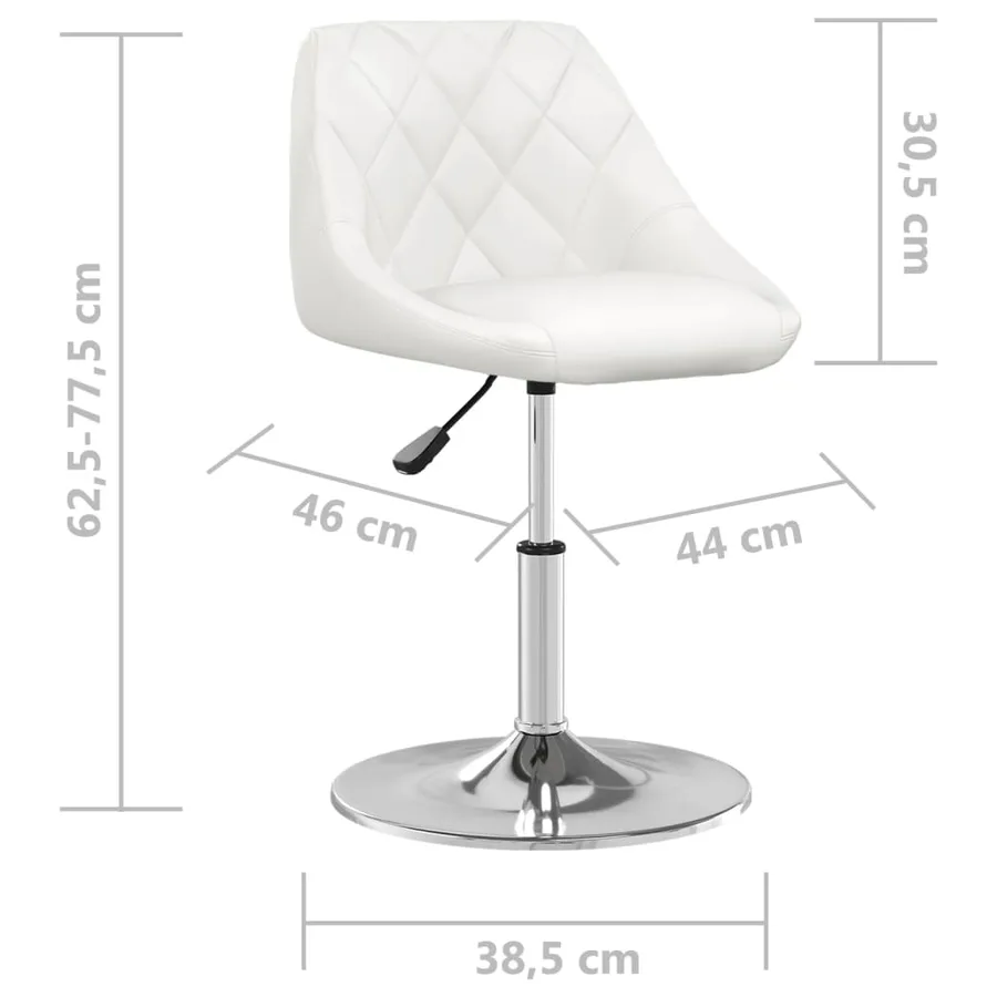 Chaises à manger lot de 4 blanc similicuir - 7