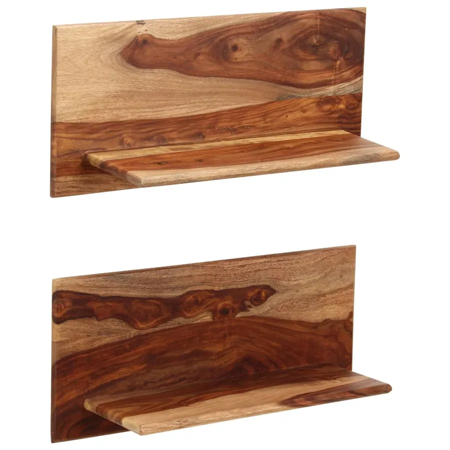 Étagères murales 2 pcs 58 x 26 x 20 cm Bois massif - 11