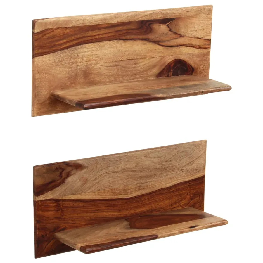 Étagères murales 2 pcs 58 x 26 x 20 cm Bois massif - 8