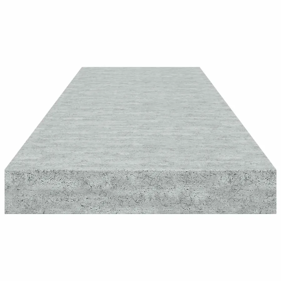 Étagères murales flottantes 2 pcs gris béton 80x23,5x3,8 cm MDF - 9