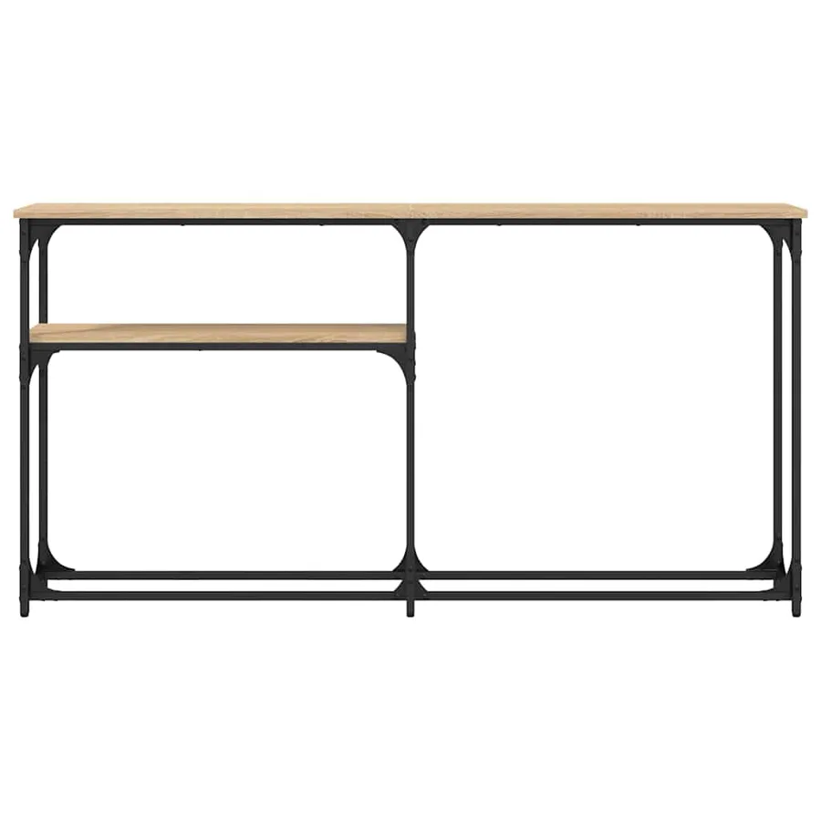 Table console chêne sonoma 145x22,5x75 cm bois d'ingénierie - 4