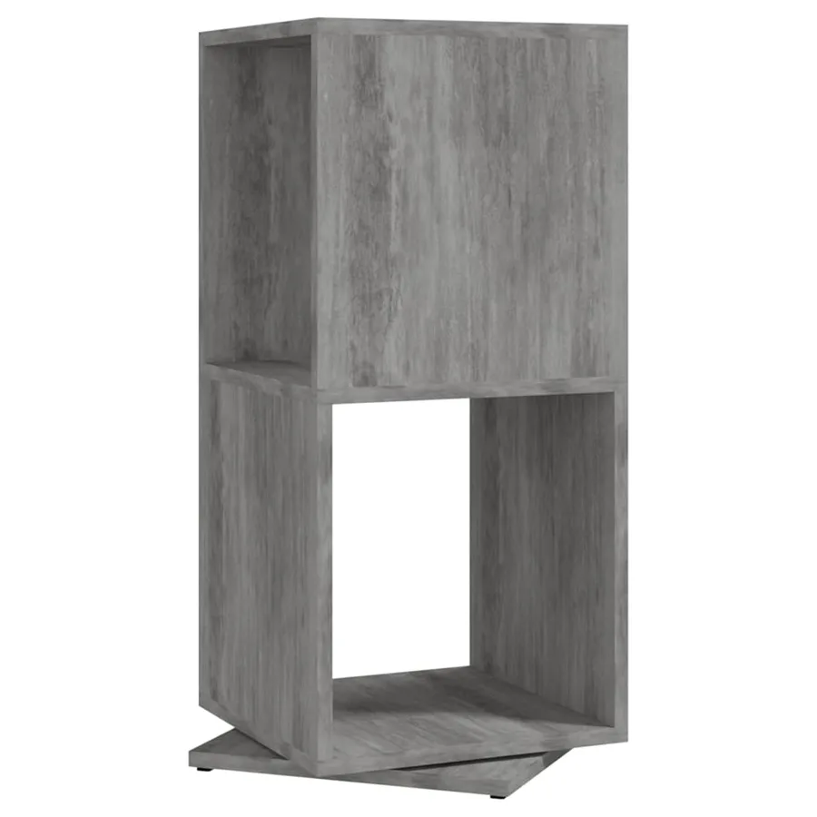 Armoire rotative Gris béton 34,5x34,5x75,5 cm bois d'ingénierie - 2