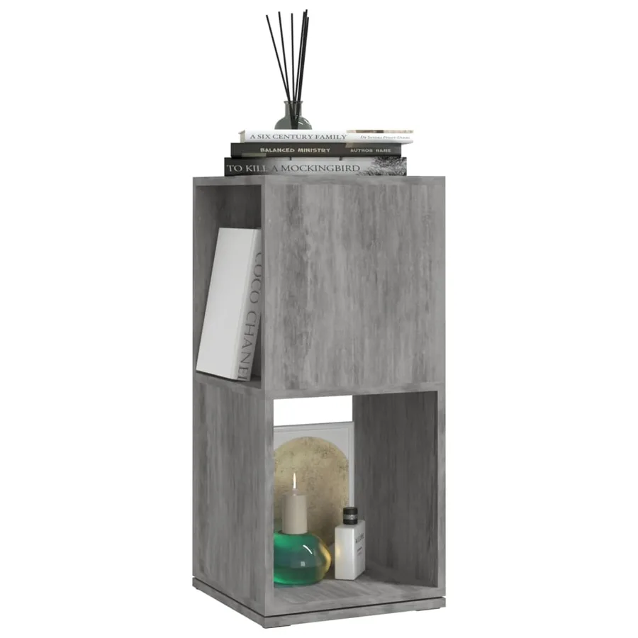 Armoire rotative Gris béton 34,5x34,5x75,5 cm bois d'ingénierie - 3