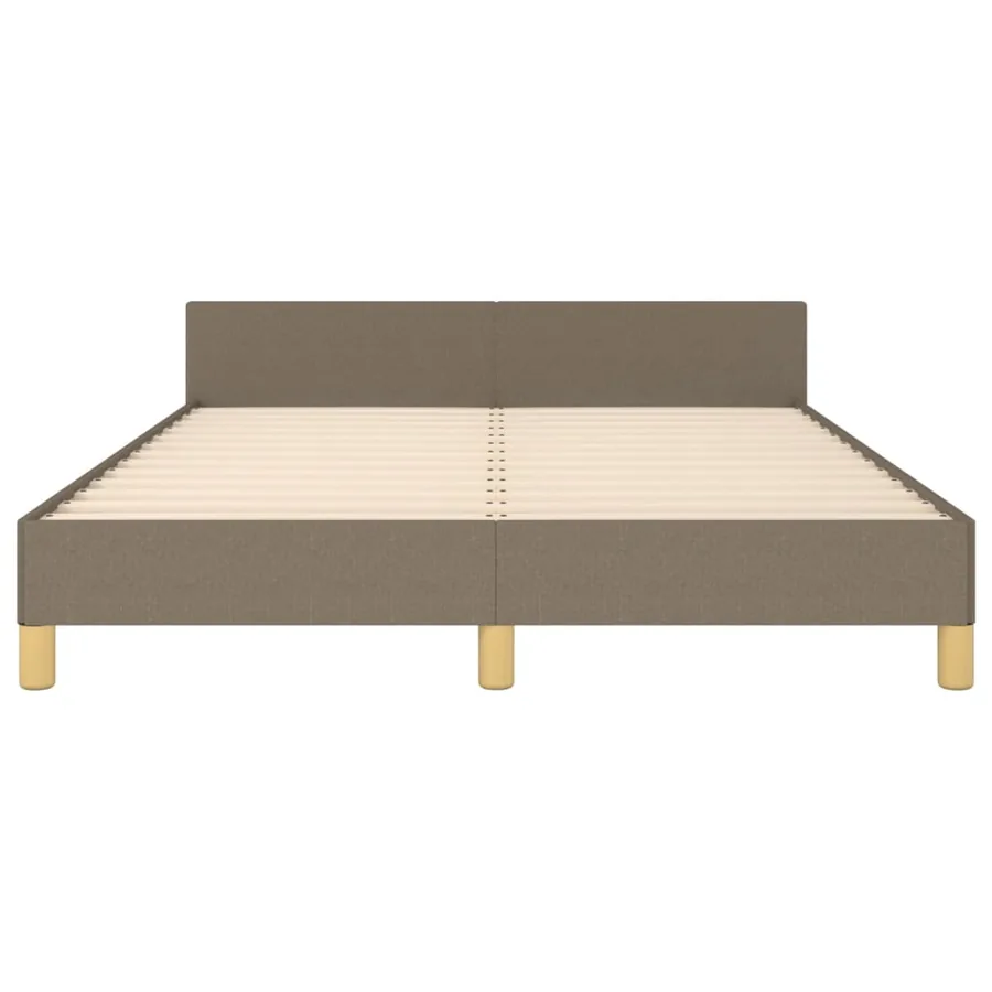 Cadre de lit sans matelas taupe 140x200 cm tissu - 6