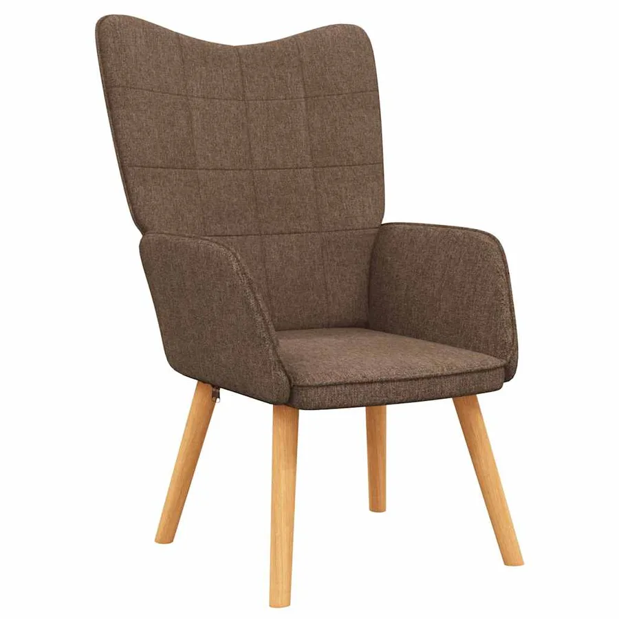 Chaise de relaxation Marron Tissu - 2
