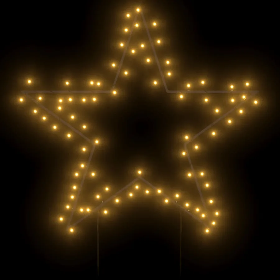 Décoration lumineuse étoile de Noël avec piquets 80 LED 60 cm - 3