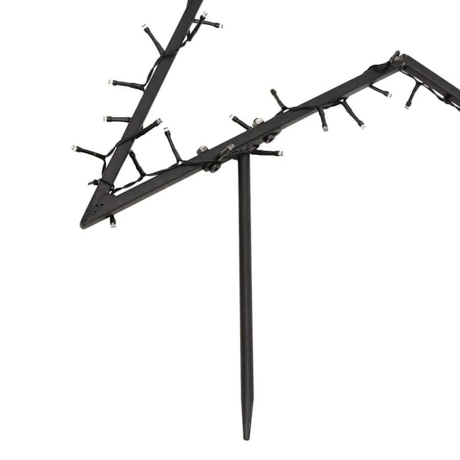 Décoration lumineuse étoile de Noël avec piquets 80 LED 60 cm - 8