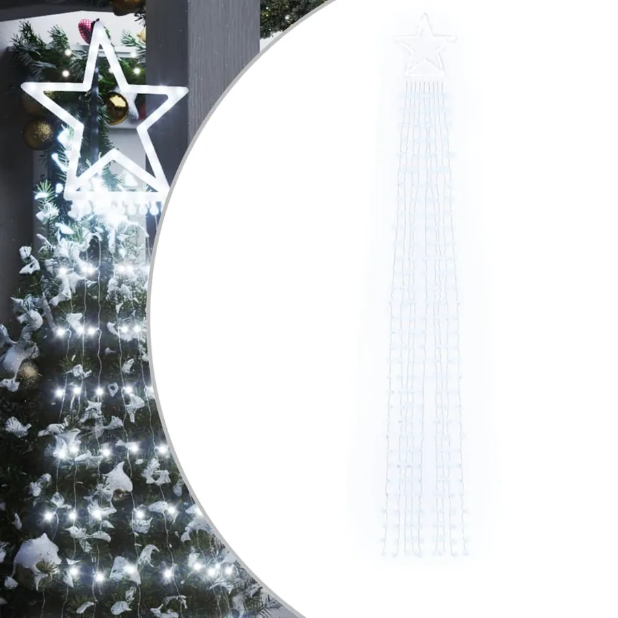 Guirlande de sapin de Noël 320 LED blanc froid 375 cm - 2