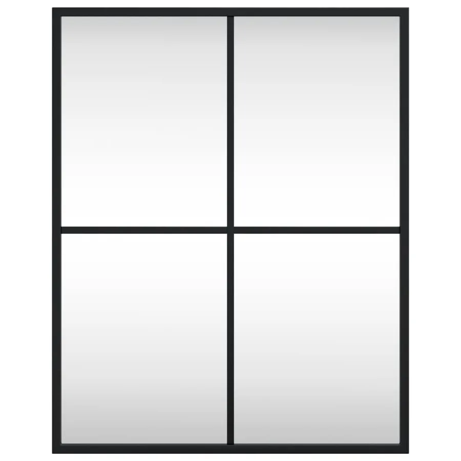 Miroir mural noir 40x50 cm rectangulaire fer - 3