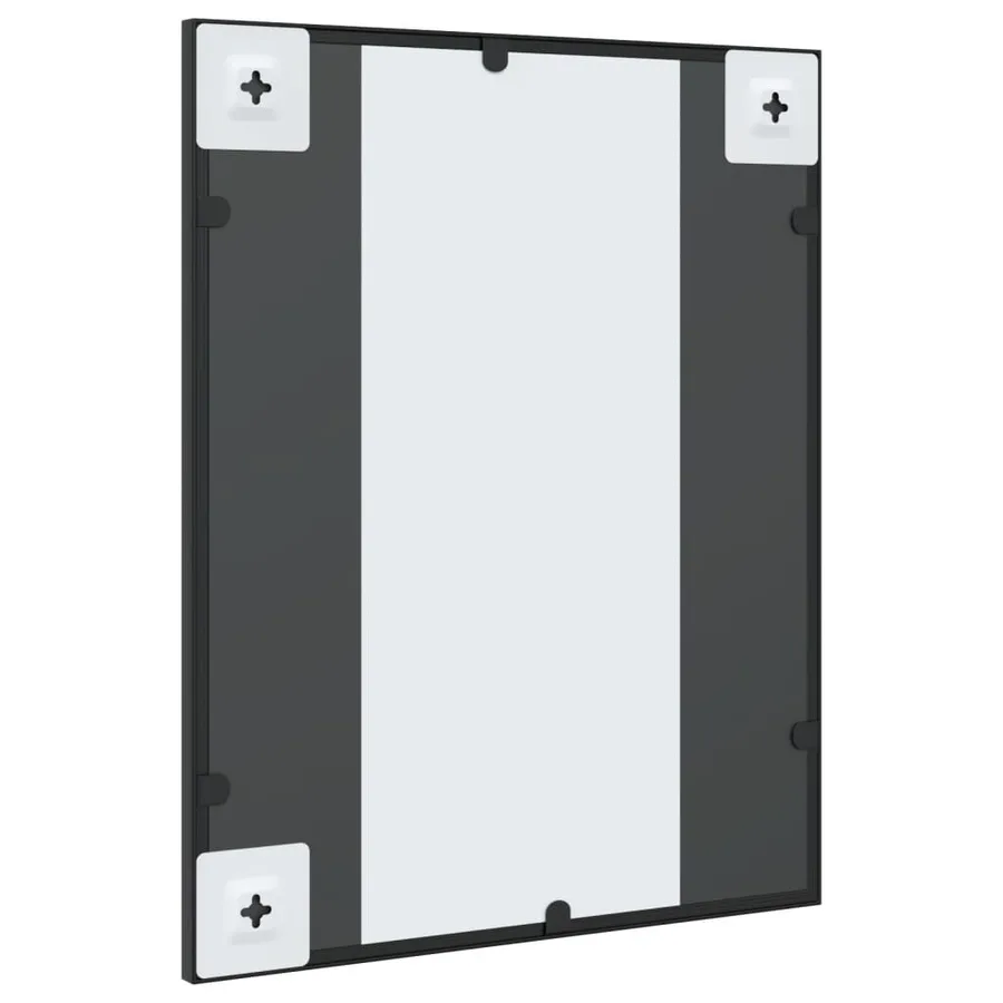 Miroir mural noir 40x50 cm rectangulaire fer - 5