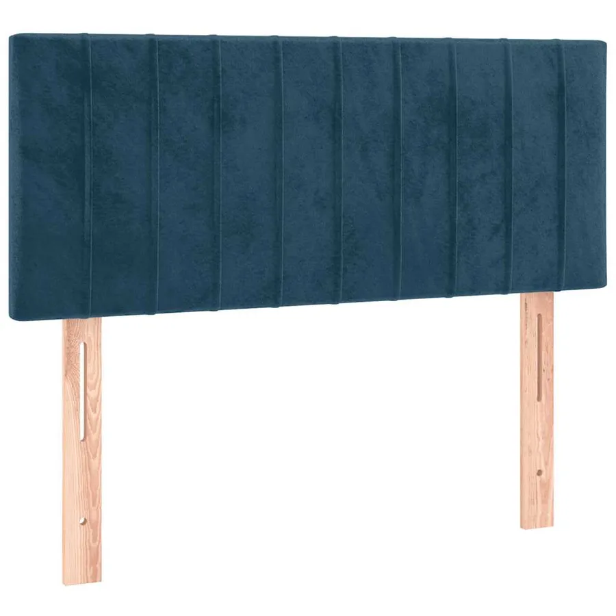 Sommier à lattes de lit et matelas Bleu foncé 80x200 cm Velours - 6