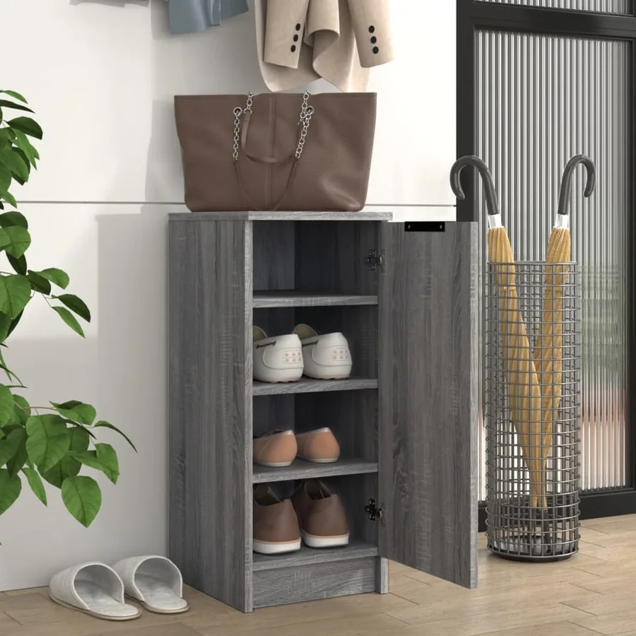 Meuble à chaussures Sonoma gris 30x35x70 cm Bois d'ingénierie - 3