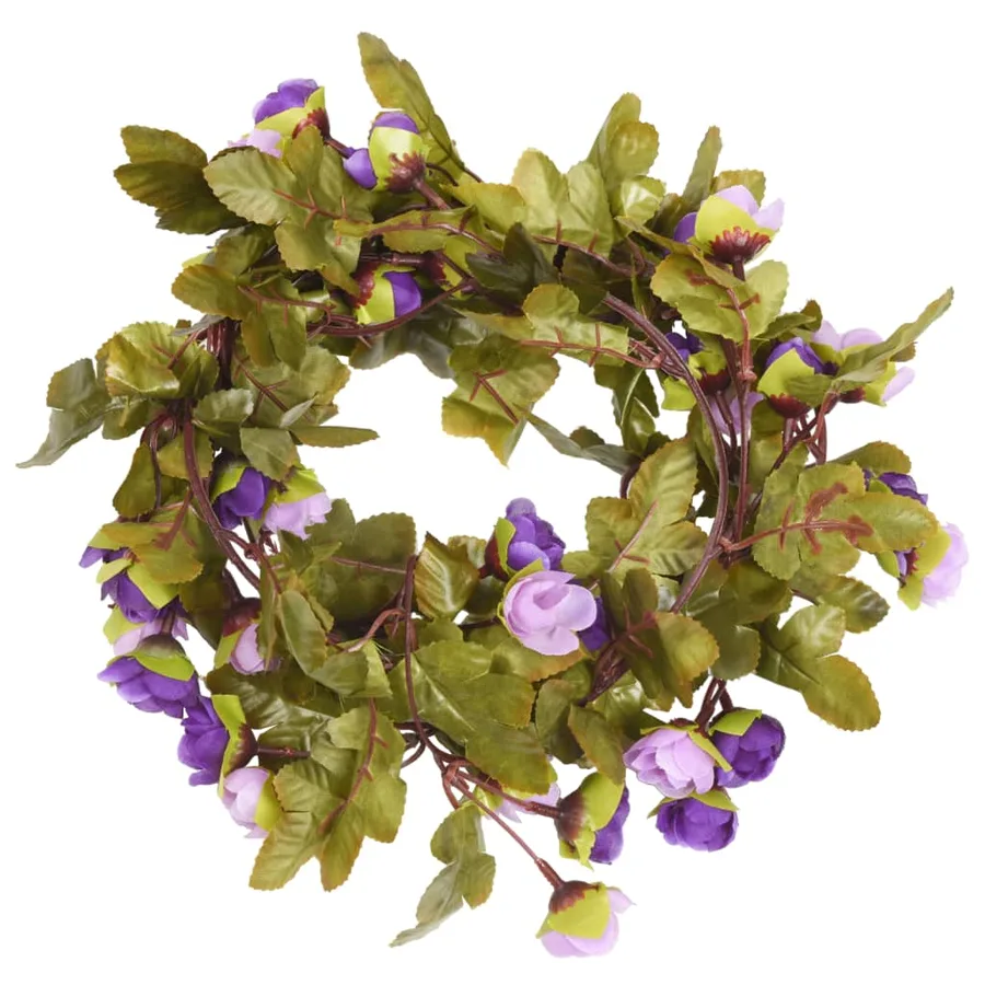Guirlandes de fleurs 6 pcs violet clair 215 cm - 2