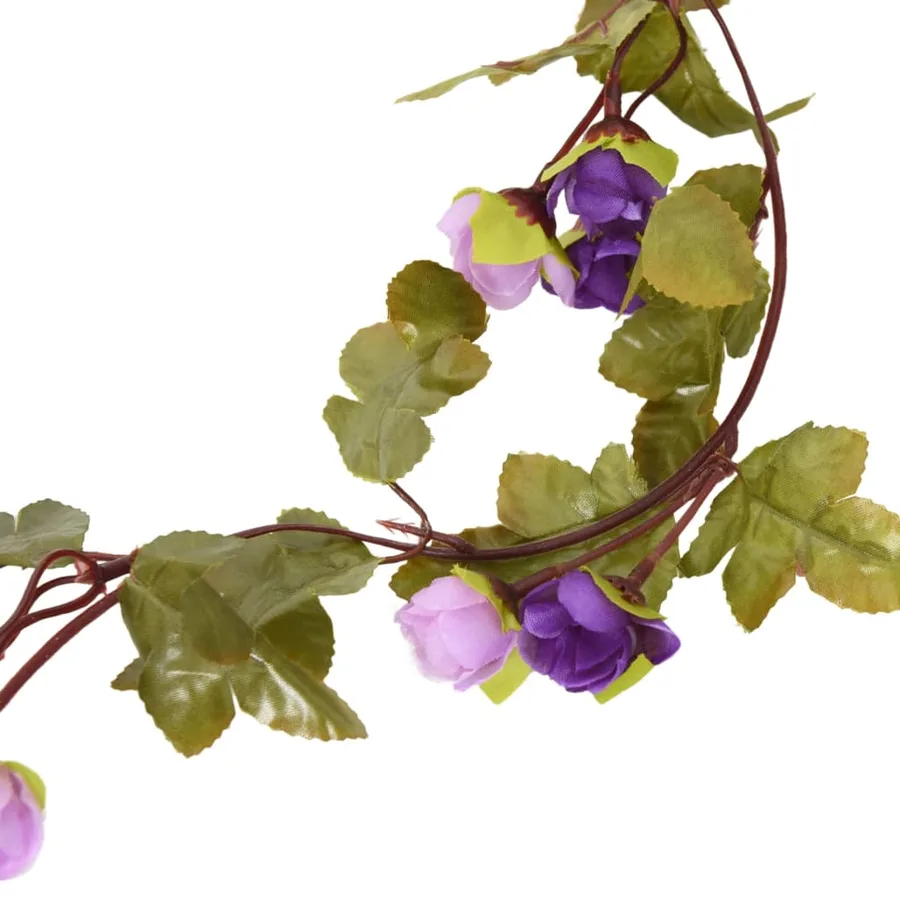 Guirlandes de fleurs 6 pcs violet clair 215 cm - 5