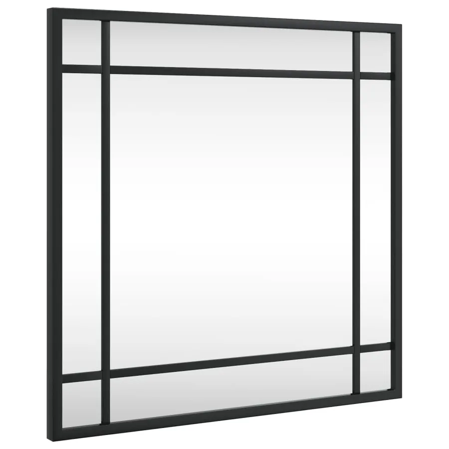 Miroir mural noir 40x40 cm carré fer - 2