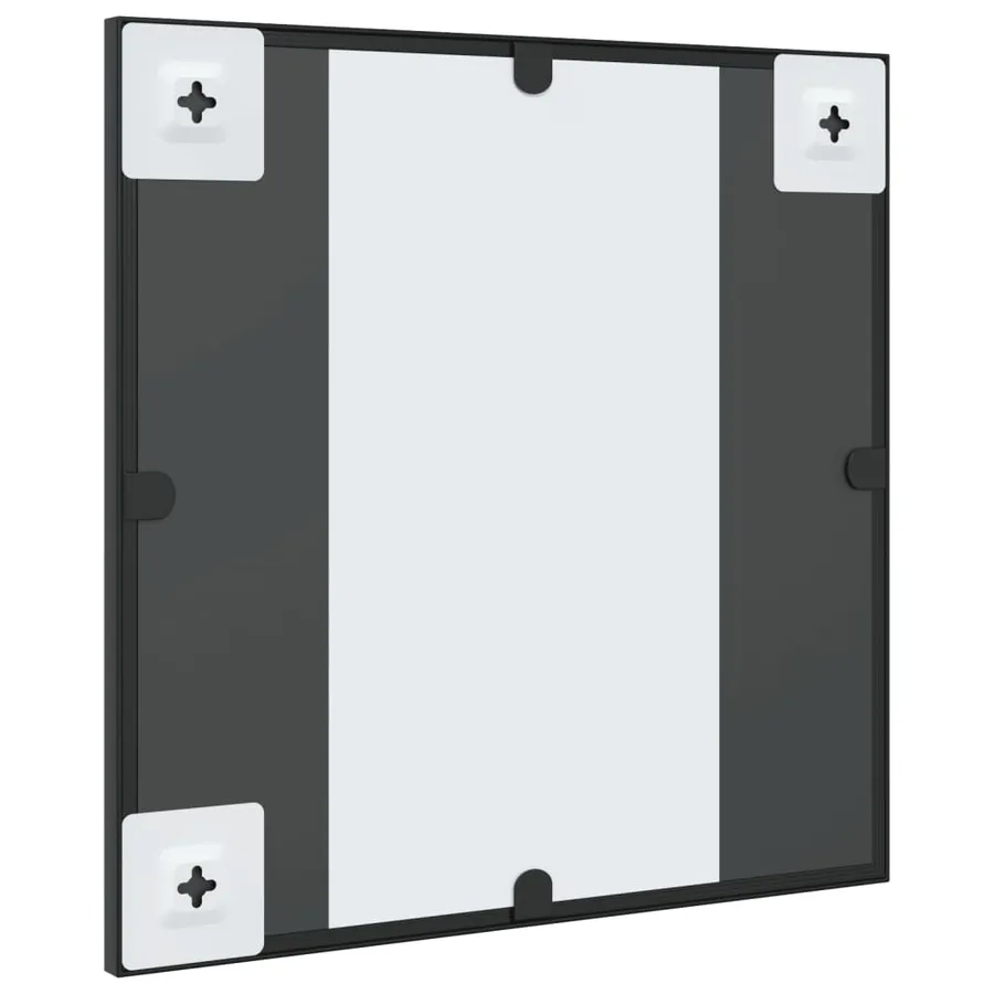 Miroir mural noir 40x40 cm carré fer - 5