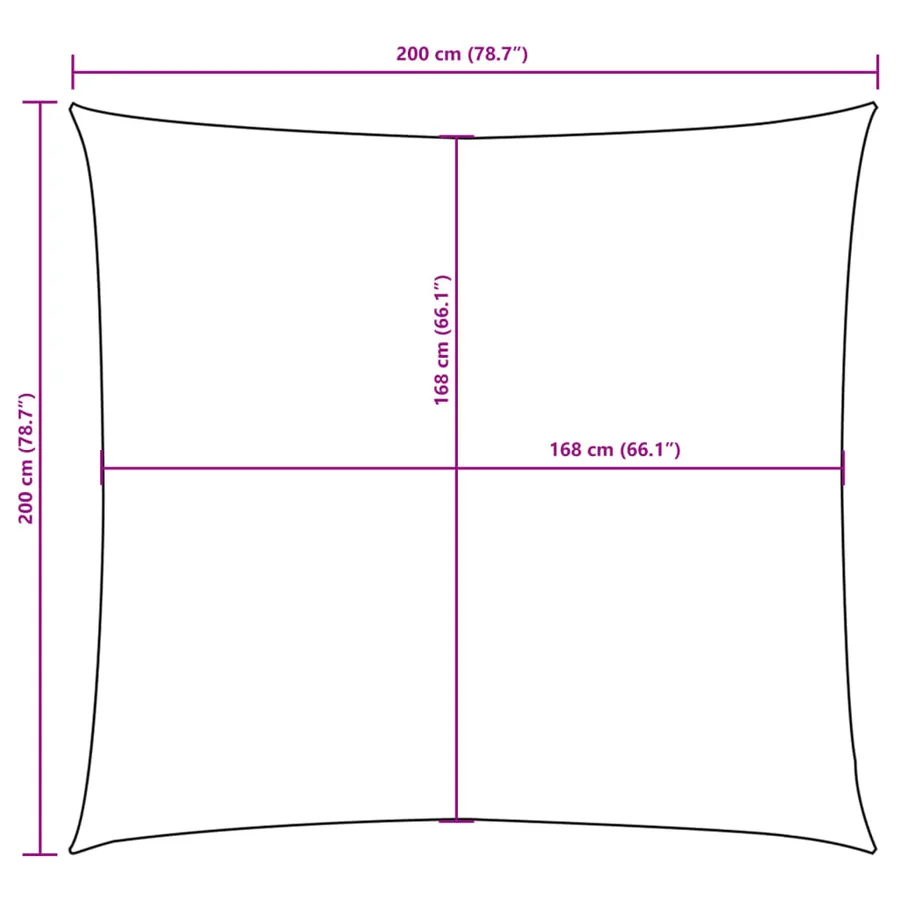 Voile de parasol tissu oxford carré 2x2 m rouge - 10