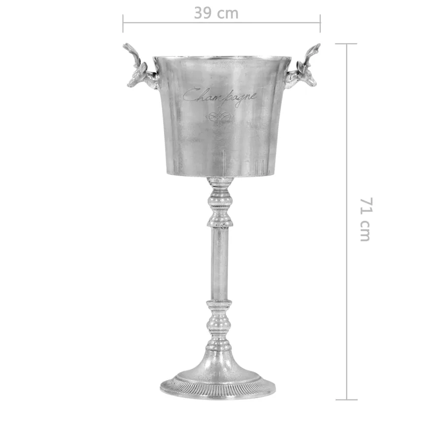 Seau à champagne Aluminium solide 39x29x71 cm Argenté - 11