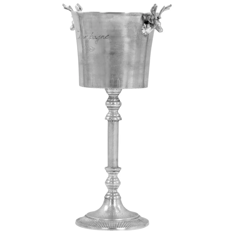 Seau à champagne Aluminium solide 39x29x71 cm Argenté - 2