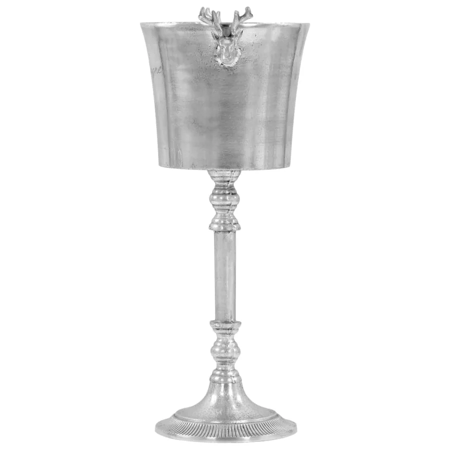 Seau à champagne Aluminium solide 39x29x71 cm Argenté - 3