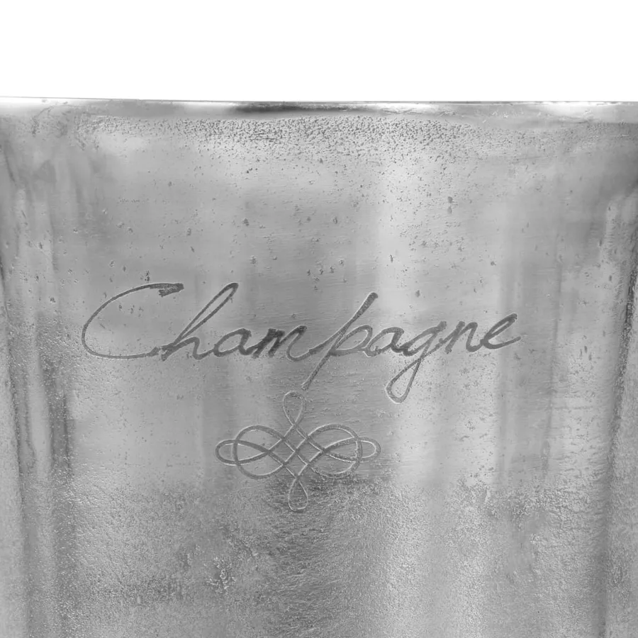 Seau à champagne Aluminium solide 39x29x71 cm Argenté - 6