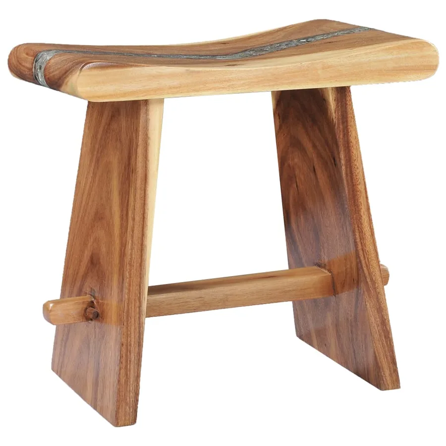 Tabouret Bois de Suar solide et polyrésine - 11