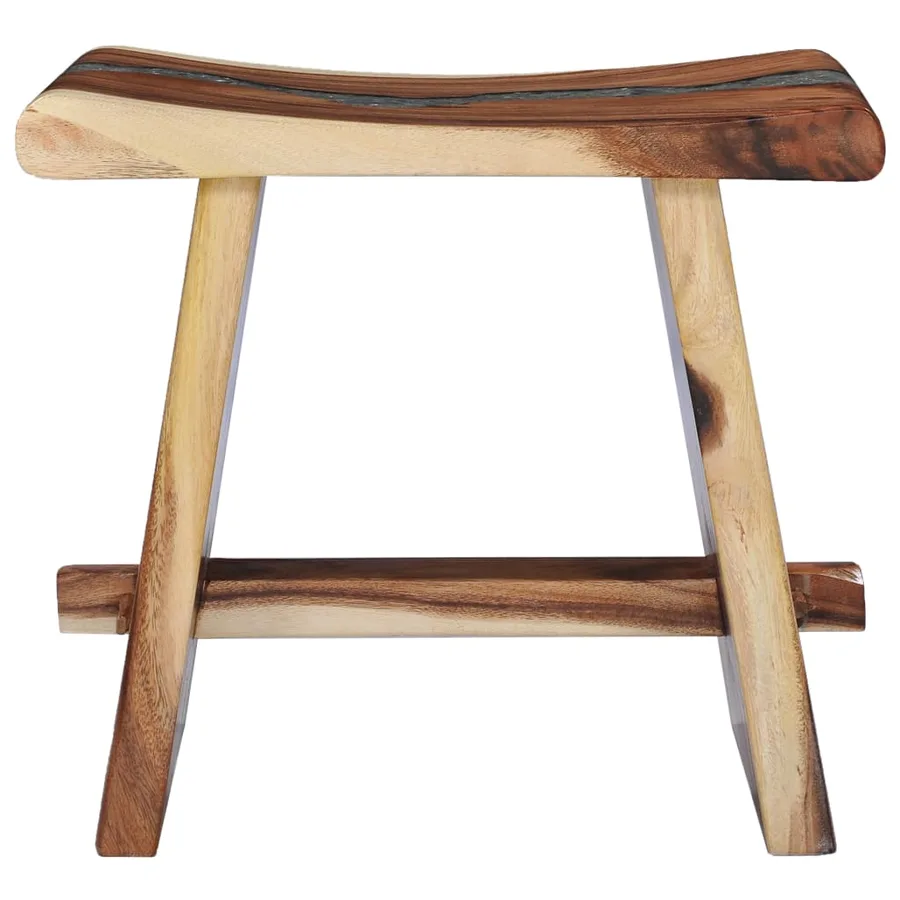 Tabouret Bois de Suar solide et polyrésine - 3
