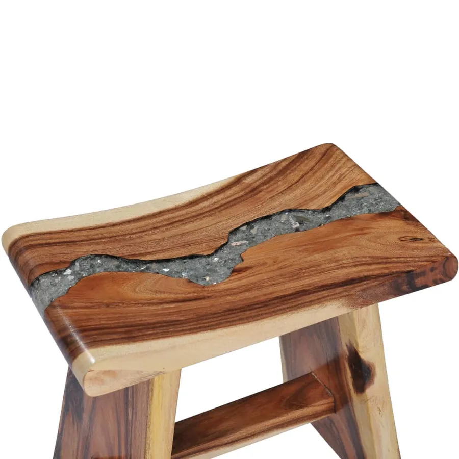 Tabouret Bois de Suar solide et polyrésine - 5