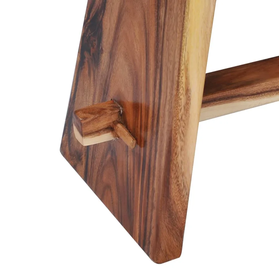 Tabouret Bois de Suar solide et polyrésine - 7