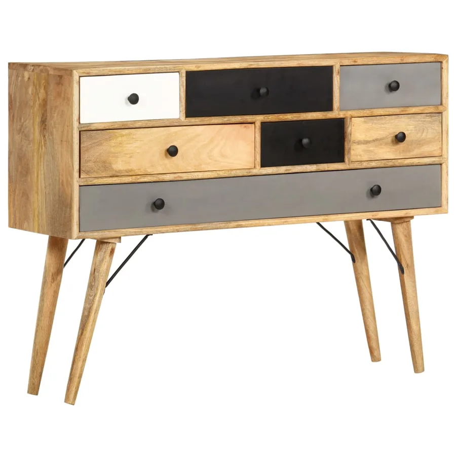 Buffet 110x30x82 cm Bois de manguier massif - 10