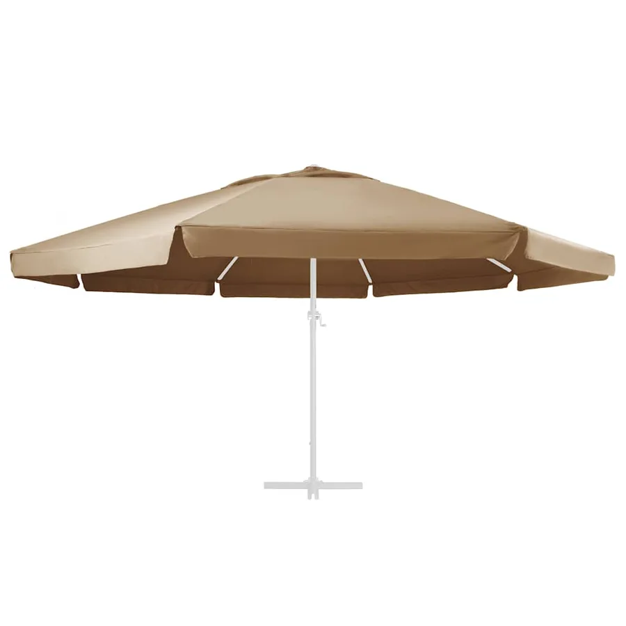 Tissu de remplacement pour parasol d'extérieur Taupe 610 cm - 3