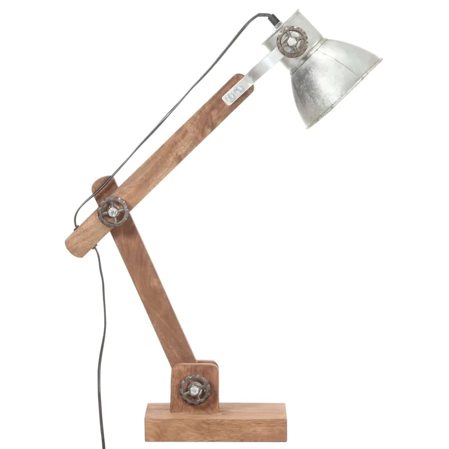 Lampe de bureau industrielle Argenté Rond 58x18x90 cm E27 - 4