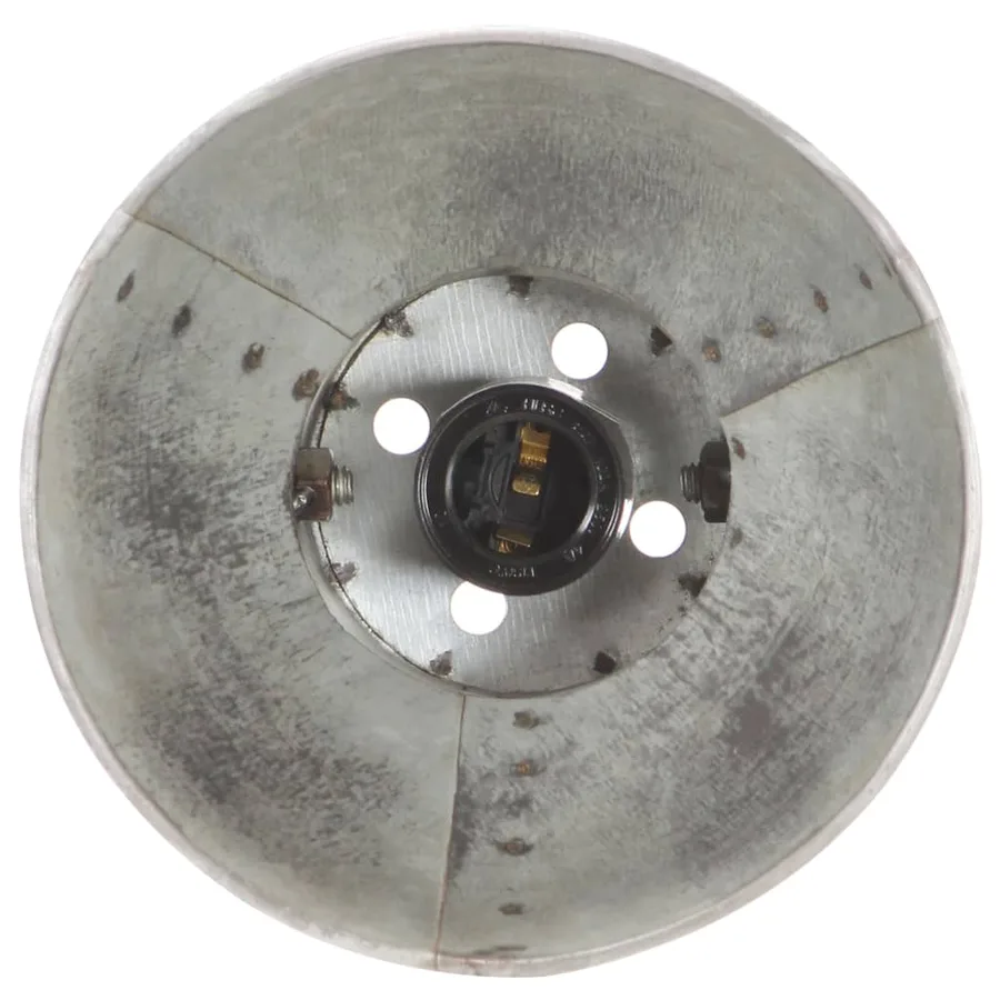 Lampe de bureau industrielle Argenté Rond 58x18x90 cm E27 - 5