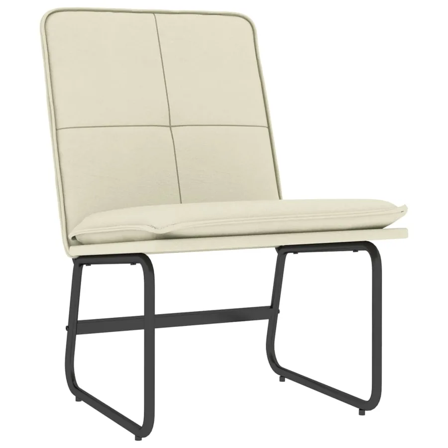 Chaise longue Crème 54x75x76 cm Similicuir - 2