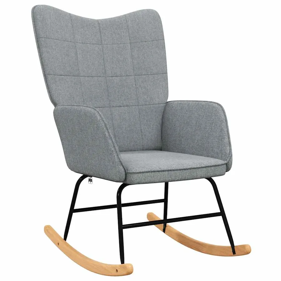 Chaise à bascule Gris clair Tissu - 2